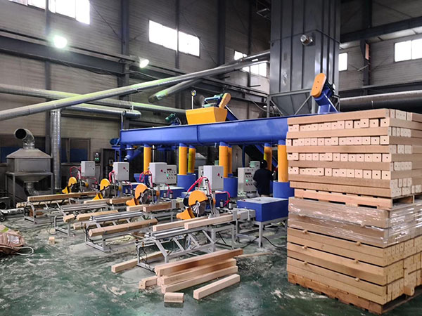 automatic wood sawdust block production line
